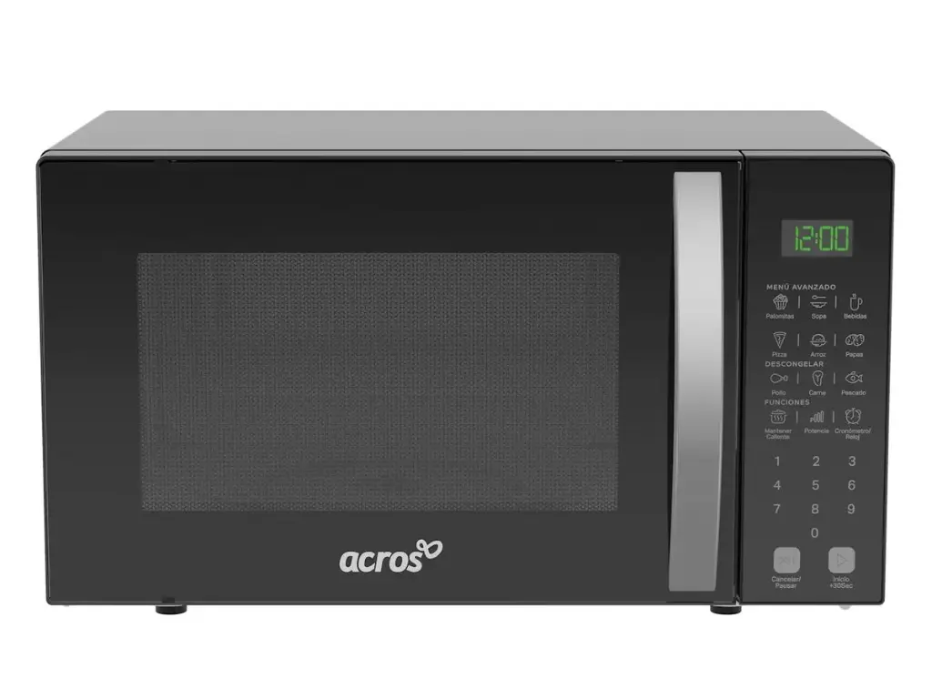 HORNO MICROONDAS ACROS NEGRO 0.7 PIES PANEL DIGITAL MOD. AM1807B