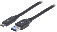 CABLE MANHATTAN 354981 USB A 3.1 GEN 1 MACHO A USB C MACHO 3 METROS COLOR NEGRO CAB-MH-USBC4981