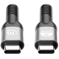 CABLE MANHATTAN 356374 CONEXIÓN USB C A USB C VELOCIDAD DE 40GBPS POTENCIA DE 240W EPR PD3.1 1 METRO DE LARGO CAB-MH-USBC6374