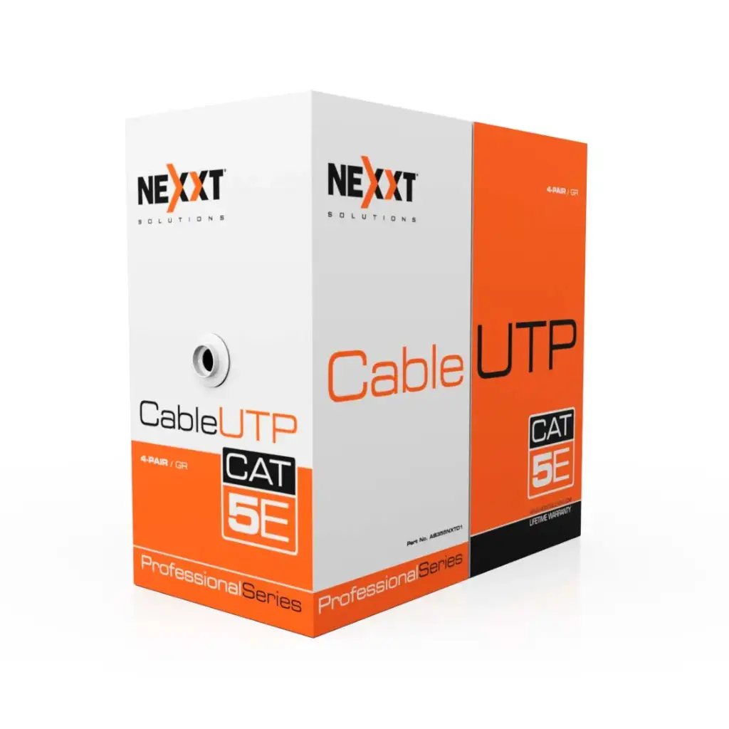 CABLE NEXXT PROFESSIONAL CAT5E UTP  4P 25AWG CM 305M GR 25AWG