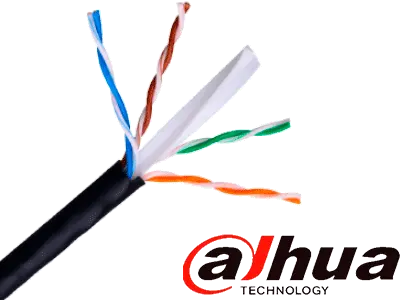 METRO DE CABLE EXTERIOR CAT6 (100% COBRE), C/NEGRO *DAHUA* DH-PFM920-6U