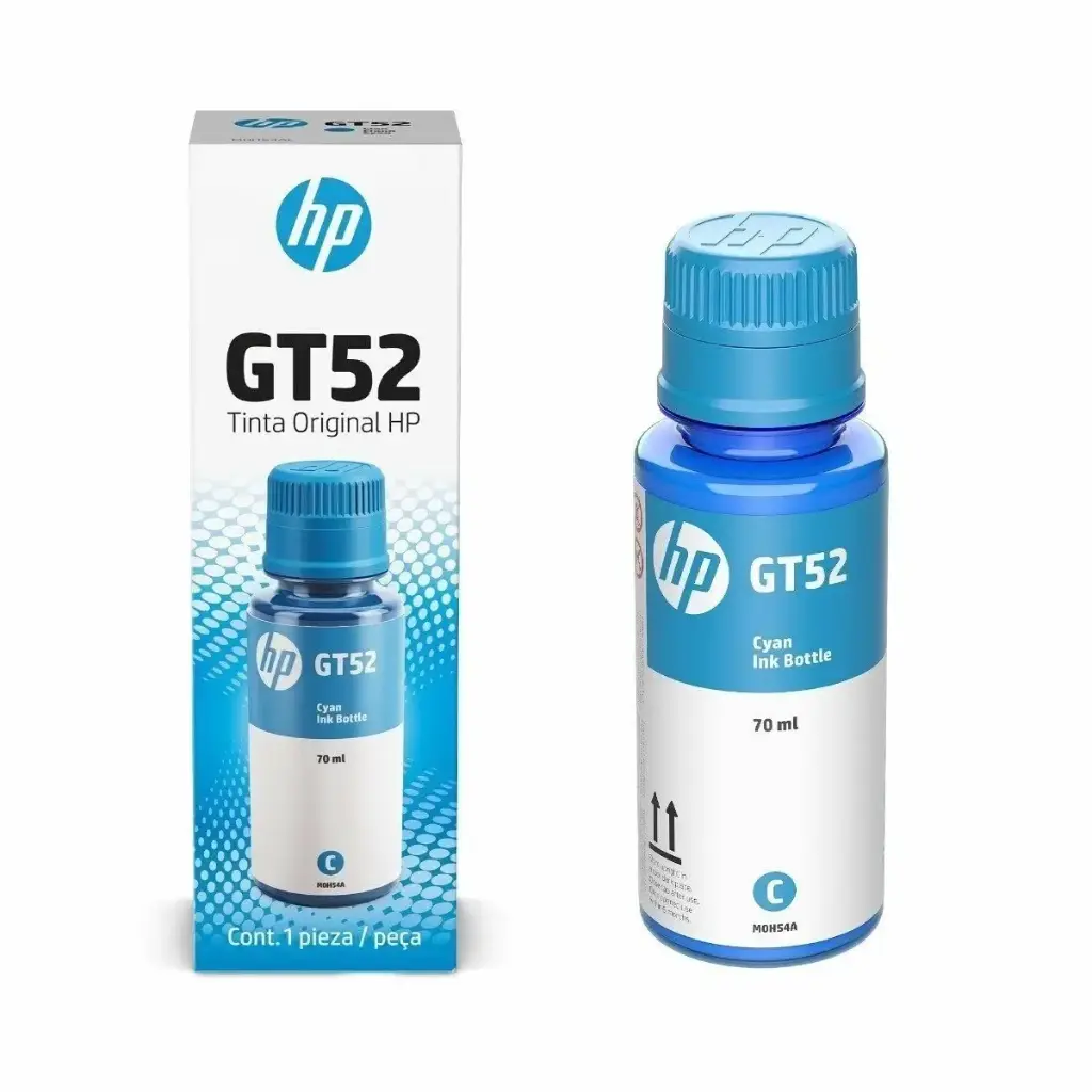 BOTELLA DE TINTA HP GT52 COLOR CYAN M0H54AL