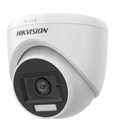 CÁMARA TORRET HIKVISION 2MPX IR 30M LENTE FOCAL FIJA, PARA INTERIORES CON AUDIO LIGERO HÍBRIDO INTELIGENTE,  CON AUDIO, MICRÓFONO INCORPORADO, IP67, DS-2CE76D0T-LMFS