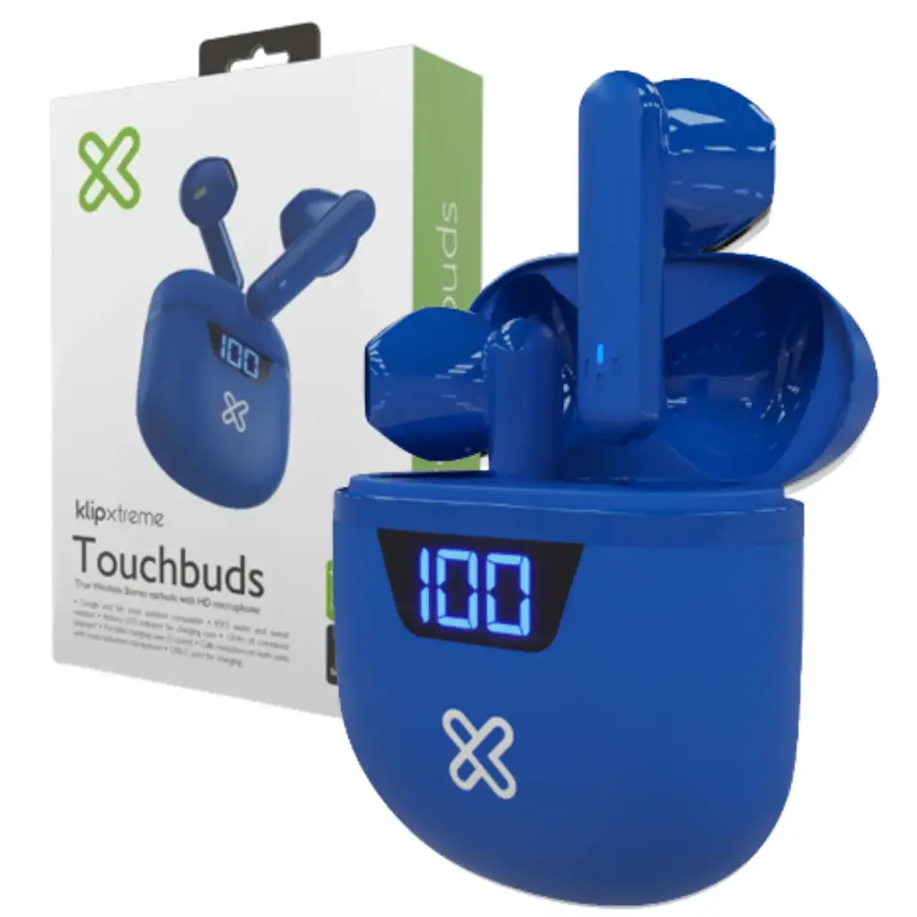 AUDIFONOS KLIPXTREME ERBDS WLS BT 12HR IN EAR TWS W/CHARG.COLOR AZUL KTE-006BL
