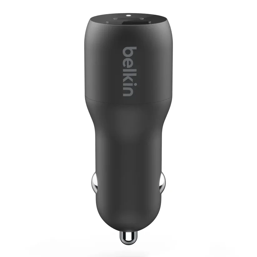 CARGADOR BELKIN CAR CHARGER BOOSTCHARGE DUAL USB A 24W BLACK CCB001BTBK AC405BLK51