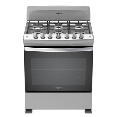 ESTUFA WHIRLPOOL 6 HORNILLAS 30" INOXIDABLE SILVER LWFR3000D 110111