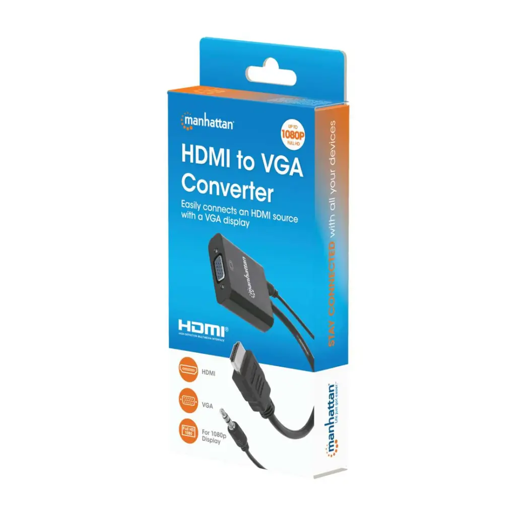CONVERTIDOR MANHATTAN 151450 HDMI A VGA CON AUDIO CONV-MH-HDVGA50