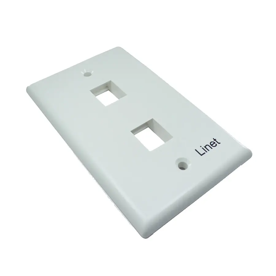PLACA 2 PUERTOS  LINET BLANCO EPA006