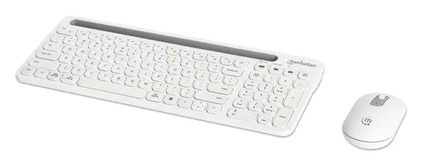 TECLADO Y MOUSE  MANHATTAN INALAMBRICO INGLES 180634 BLANCO MANH180634