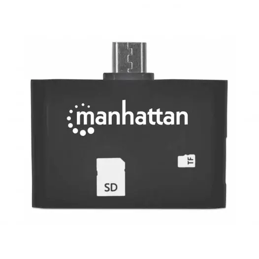 LECTOR DE MEMORIA EXTERNA MANHATTAN 406208 SD A MICROUSB OTG LECMEMEX-MH-208