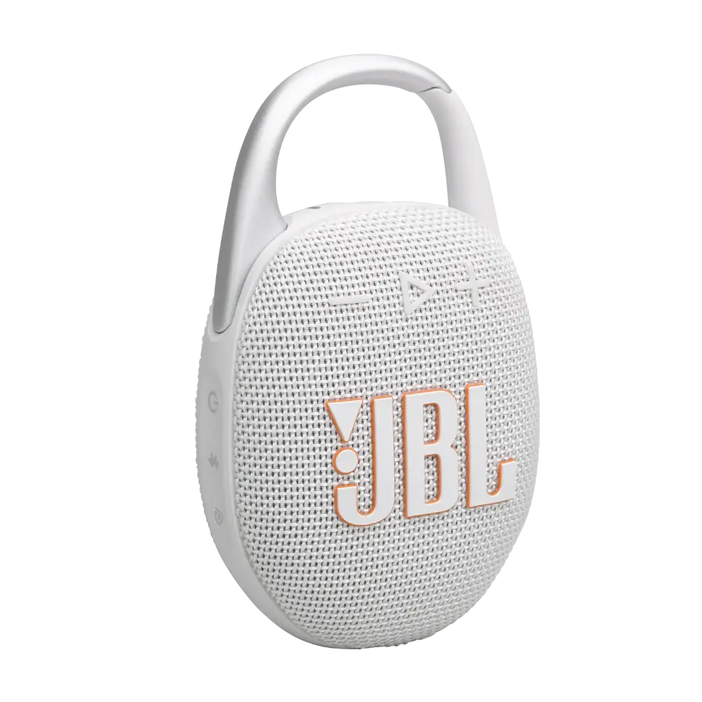 BOCINA JBL CLIP 5 ULTRA PORTATIL RESISTENTE AL AGUA COLOR BLANCO