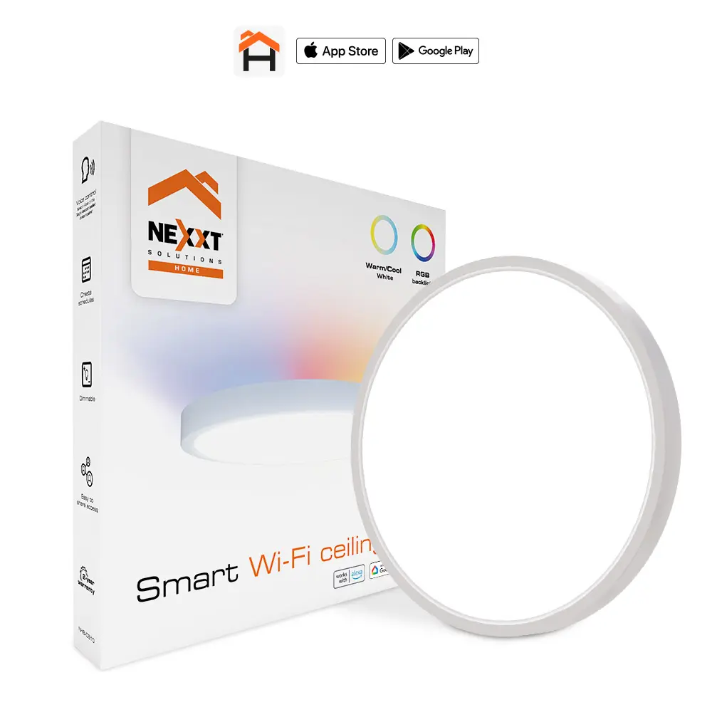LAMPARA INTELIGENTE NEXXT HOME SMART CEILING LAMPRGB   CCT 12 110V NHB-C810