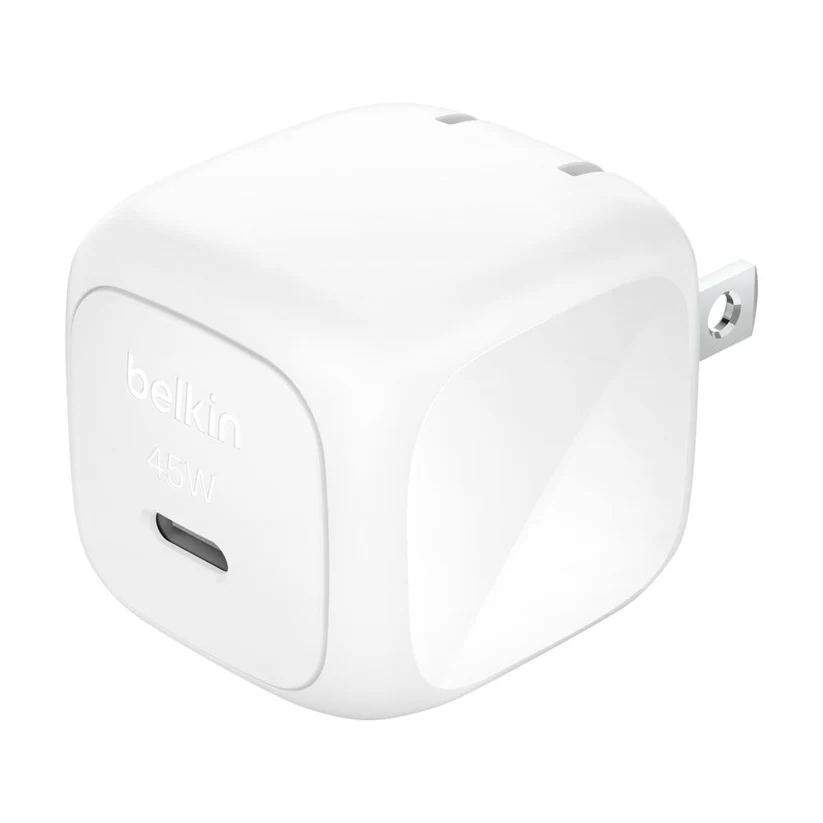 CARGADOR BELKIN DUAL USB C GAN WALL CHARGER WITH PPS 45W WCH011DQWH