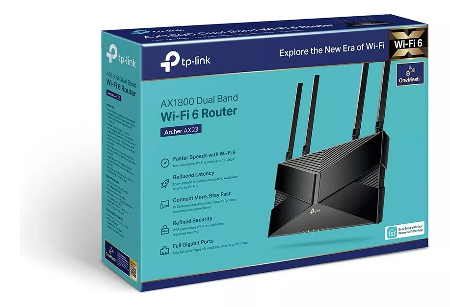 ROUTER INALÁMBRICO AX1800 CON TECNOLOGÍA INALÁMBRICA DE SEXTA GENERACIÓN MOD. DH-AX18
