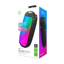 BOCINA KLIP XTREME ZOUND FIRE PRO INALAMBRICA CON LUCES LED RESISTENTE AL AGUA IPX6 11HRS 