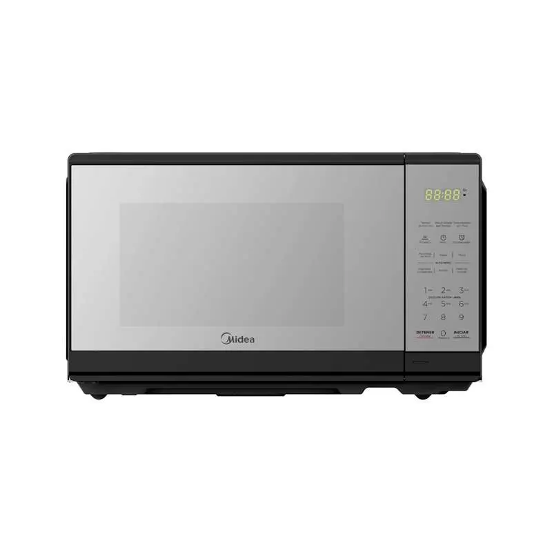 HORNO MICROONDAS MIDEA 0.7 PIES NEGRO PIES PUERTA ESPEJO MOD. MMDF07S2MB