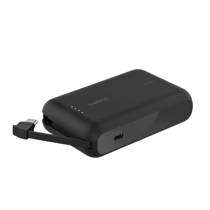 POWER BANK BELKIN 10K WITH 20W PD INTEGRATED USB-C CABLE BPB021FQBK AC409BLK39