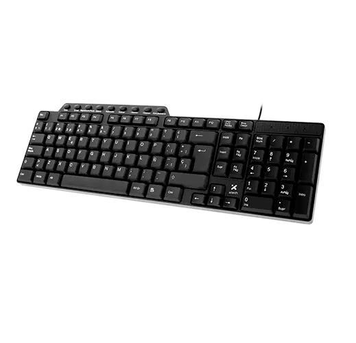 TECLADO CON CABLE XTECH KYBD WRD MM USB SPA XTK-160S BLACK ID222XTK03