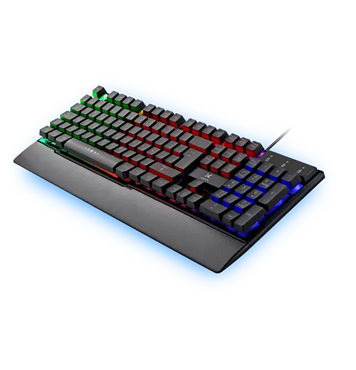 TECLADO XTECH XTK 510S PARA GAMERS USB ESPAÑOL CON ILUMINACION MULTICL TEC-XT-GAM510SU