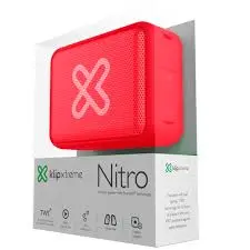 BOCINA KLIP XTREME INALAMBRICA, PORTATIL RESISTENTE AL AGUA IPX7 HASTA 20HRS COLOR CORAL NARANJA