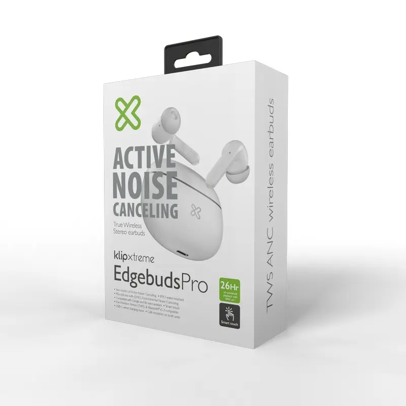 AUDIFONOS KLIPXTREME BLUETOOTH TWS CANCELACION RUIDO BLANCO KTE-750WH
