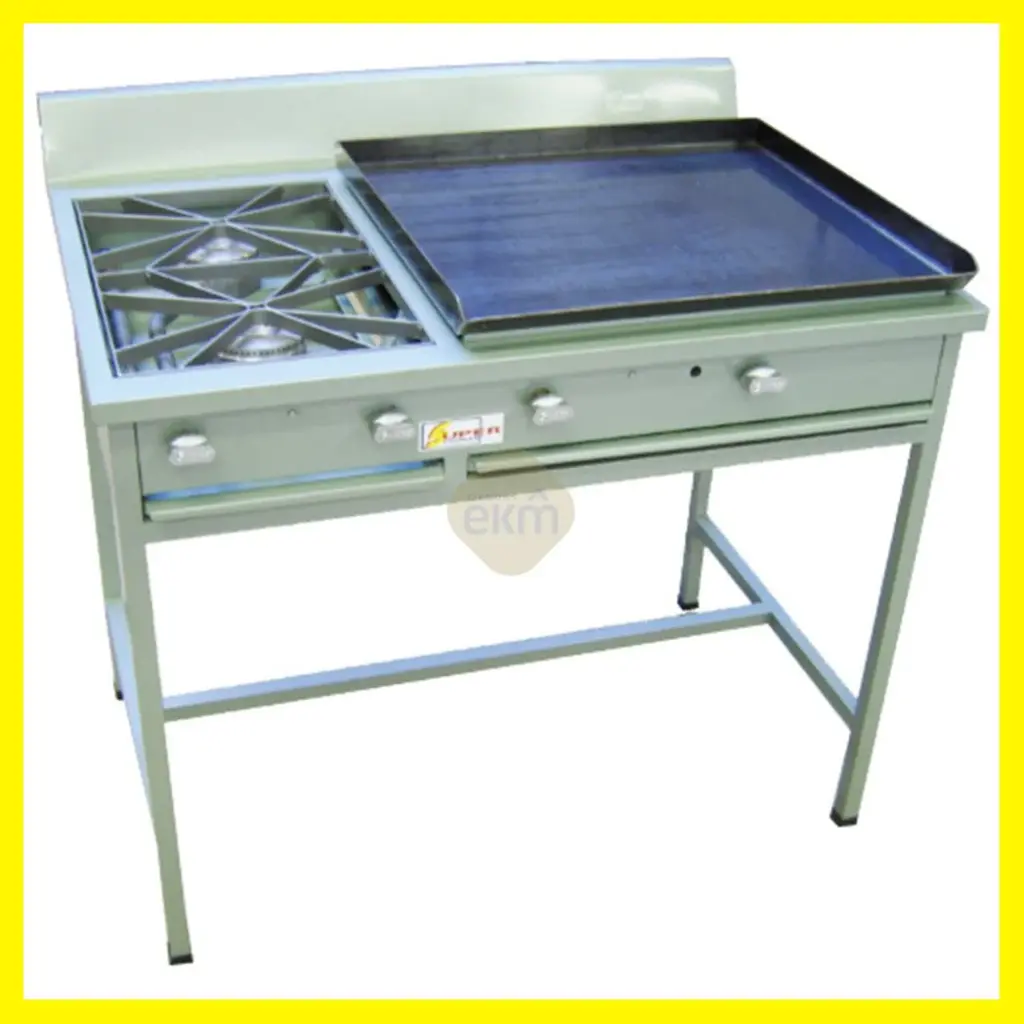ESTUFA INDUSTRIAL PLANCHA MULTIUSOS 2 HORNILLAS SUPER COCINA G224 090002