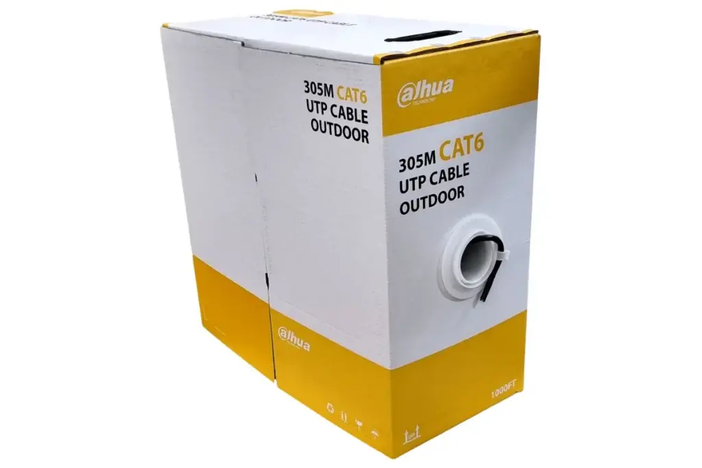 BOBINA CABLE EXTERIOR CAT6 (100% COBRE), C/NEGRO DAHUA BOBINA  DH-PFM920 -6U