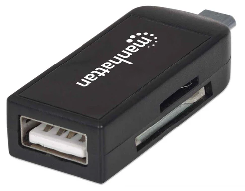 ADAPTADOR OTG MANHATTAN 406222 MICRO USB A USB CON LECTOR DE MEMORIA ADAP-MH-OTG6222