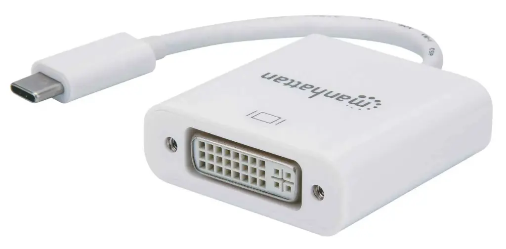 ADAPTADOR MANHATTAN USB-C A DVI BLANCO 152914 AD-MH-USBCDVI14 