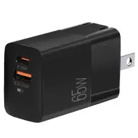 CARGADOR DE PARED DOBLE ARGOM VOLTA P7 65W PUERTO USB-C Y USB-A CARUSB-ARG-125N MOD. ARG-AC-0125BK