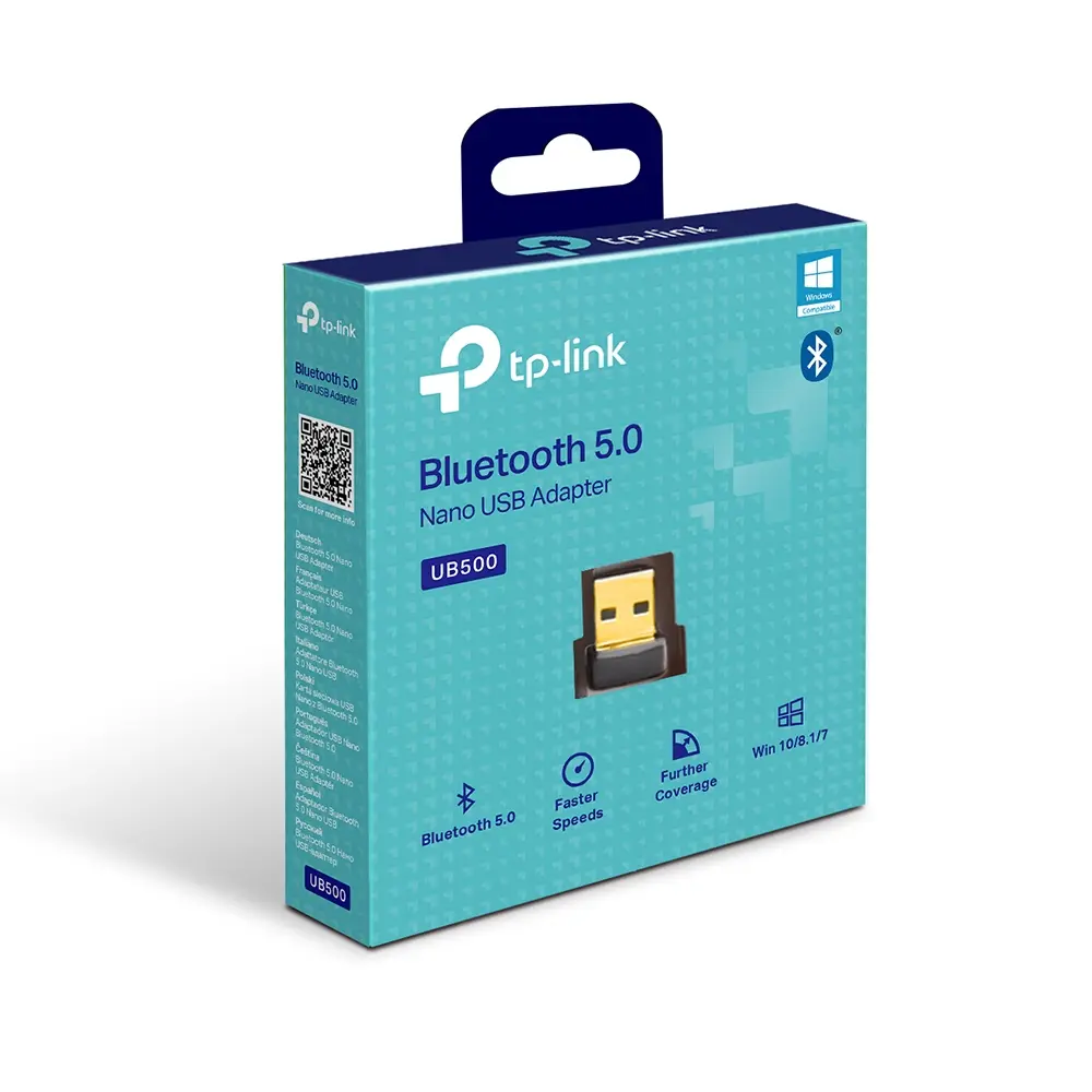 ADAPTADOR NANO USB BLUETOOTH 5.0 UB500(UN) SISTEMA OPERATIVO COMPATIBLE WINDOWS 11/10/8.1/7               