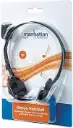 AUDIFONOS MANHATTAN DE DIADEMA AJUSTABLE MICROFONO C/CONTROL VOL AUDIF-MH-164429