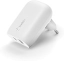 CARGADOR BELKIN 37W AC CHARGER USB C25W USB A 12W STAND ALONE WCB007DQWH