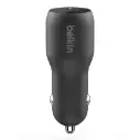 CARGADOR BELKIN CAR CHARGER BOOSTCHARGE DUAL USB A 24W BLACK CCB001BTBK AC405BLK51