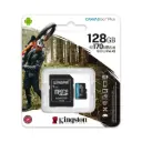 MICRO SD KINGSTON CANVAS GO PLUS 128GB CON ADAPTADOR SD SDCG3/128GB SDCGP-MCKN12817