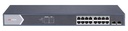 SWITCH HIKVISION POE INTELIGENTE GIGABIT 16 PUERTOS PUERTOS DE FIBRA ÓPTICA GIGABIT, ESTÁNDAR IEEE 802.3AT/AF ENVIO DE ALARMAS DS-3E1518P-SI