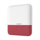 SIRENA INALAMBRICA PARA EXTERIOR PARA ALARMAS AX PRO, 110DB DE POTENCIA, MULTIPLES SONIDOS DE ALARMA E IDICADOR LED, ALIMENTACIÓN CON BATERÍAS DE 3V O FUENTE DE 12VDC, PROTECCION IP65. MARCA HIKVISION DS-PS1-E-WB