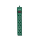 FORZA PS001G POWER STRIP 110/220V 6 UNIV NEMA BREAKER GREEN PS-001G AU140FOR16