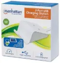 ESTACIÓN DE CARGA USB 2 PUERTOS CON STAND 3.4A TOTAL MANHATTAN 406048 CARGSTD2-MH-048