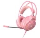 AUDIFONOS XTECH PARA GAMERS 3.5MM RGB CON MICROFONO COLOR ROSA AUDIF-XT-XT564R