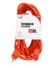 EXTENSION ELECTRICA DECO NARANJA  025FT DEC0052