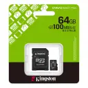 MICRO SD KINGSTON 64GB MICROSDXC CANVAS SELECT PLUS GEN3 100MB/S SDCS3/64GB