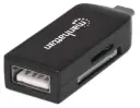 ADAPTADOR OTG MANHATTAN 406222 MICRO USB A USB CON LECTOR DE MEMORIA ADAP-MH-OTG6222